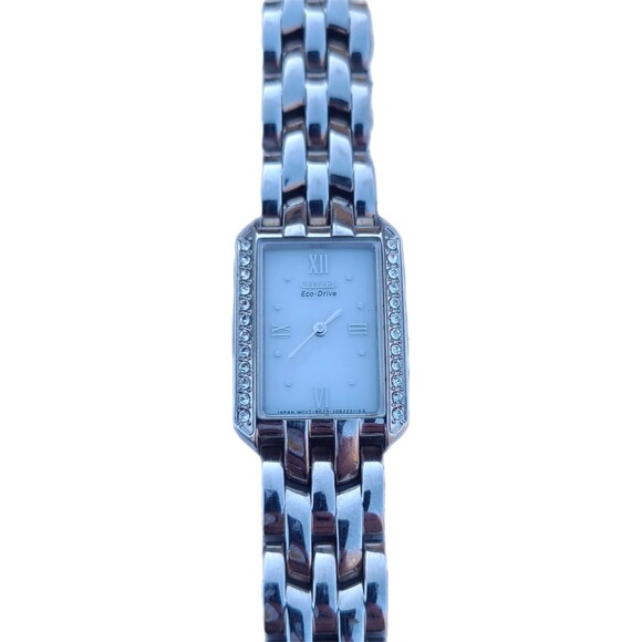 Citizen Eco-Drive EX1470-86A Stainless Steel Chain-link Bracelet Watch *SEE DESC - Picture 1 of 8